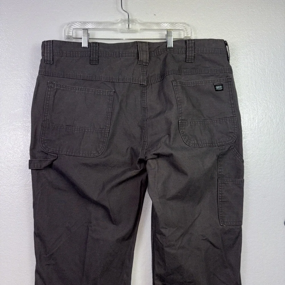 Key‎ Mens Carpenter Jeans 40X30 Double Knee Gray Work Pants Ripstop Outdoor